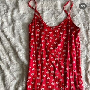 Red body-con summer dress